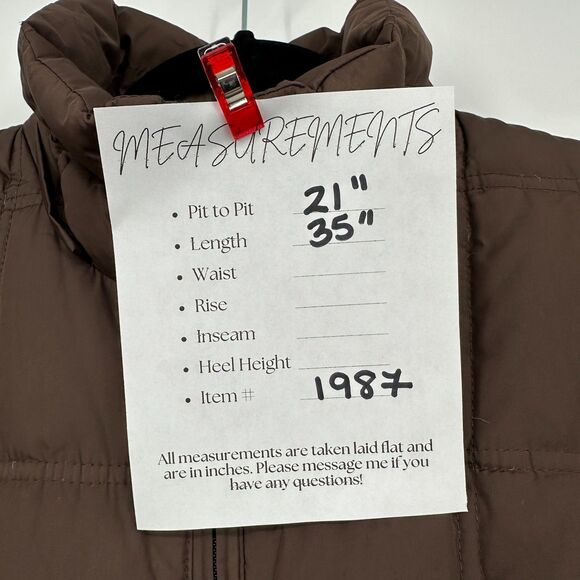 Weatherproof Garment Co Womens Down Parka Puffer Jacket Coat Size M Brown Long - Picture 2 of 12
